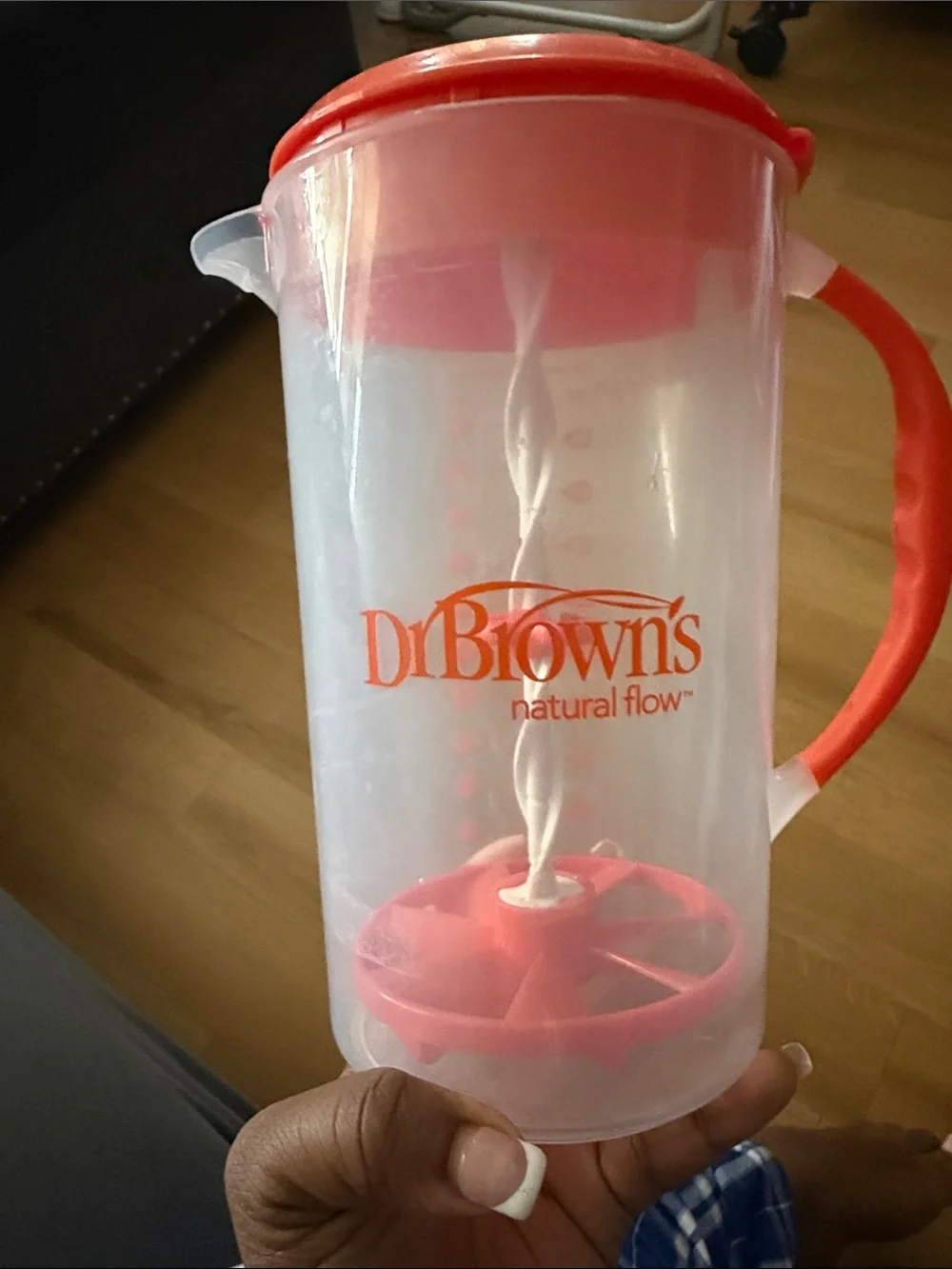 Dr. Brown's Pink Infant Bottle/Trainer Cup with Handle